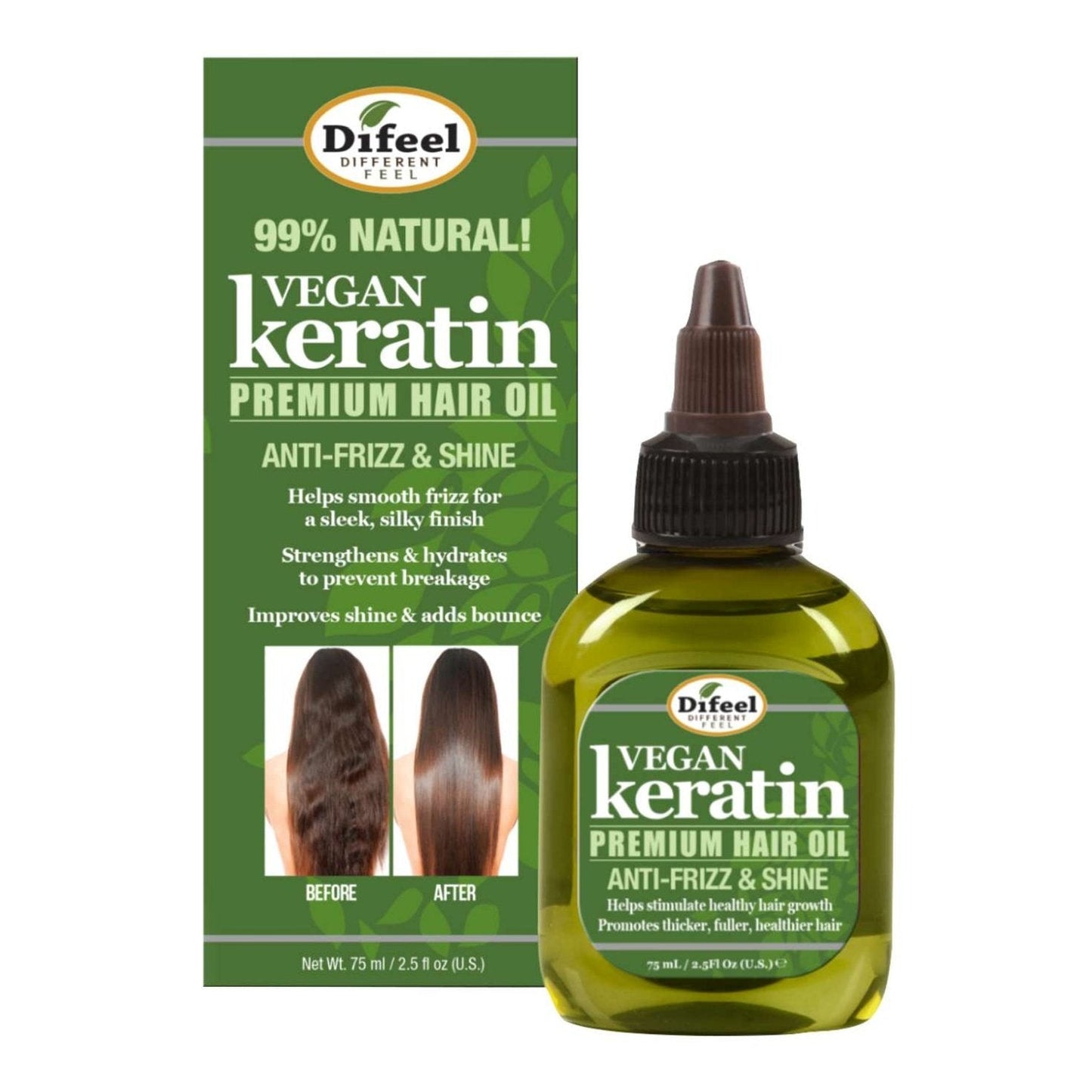 Premium Natural Hair Oil Vegan Keratin Oil 6Pk 2.5 Oz
