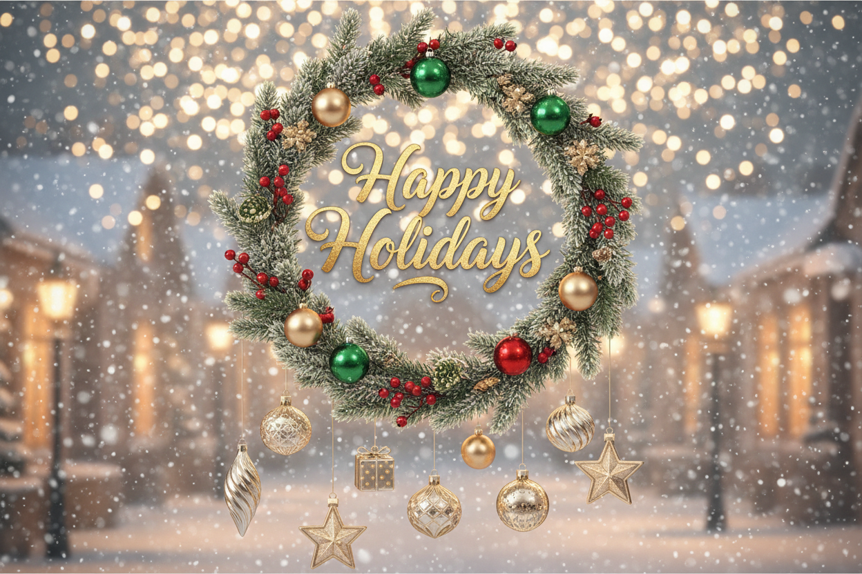 Redo Christmas Banner "Happy Holidays"